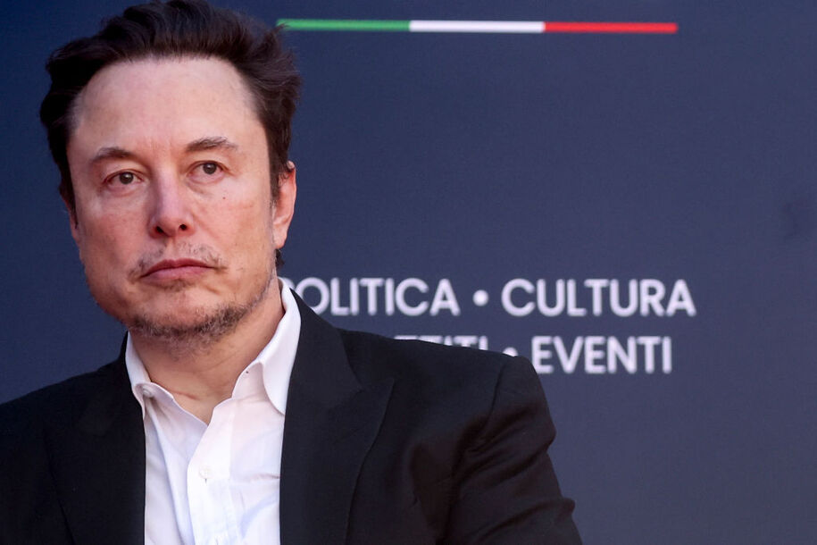 ROME, ITALY - DECEMBER 16: Businessman and investor Elon Musk attends Atreju 2023, conservative politcal festival, on December 16, 2023 in Rome, Italy. Italian Prime Minister Giorgia Meloni's right-wing political party organised a four-day political festival in the Italian capital. (Photo by Alessandra Benedetti - Corbis/Corbis via Getty Images)
