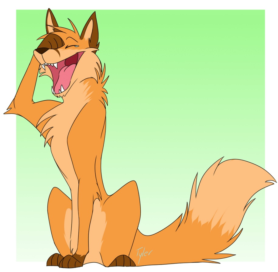'Just a fox having a good laugh' by BaronWolves at: www.furaffinity.net/view/36109573