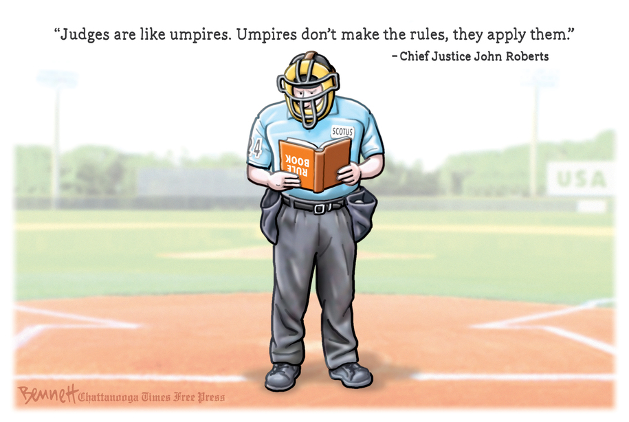 Cartoon: Judges are like umpires