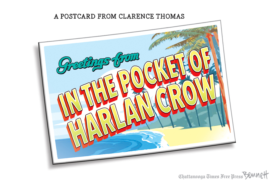 Cartoon: Postcard from Clarence Thomas