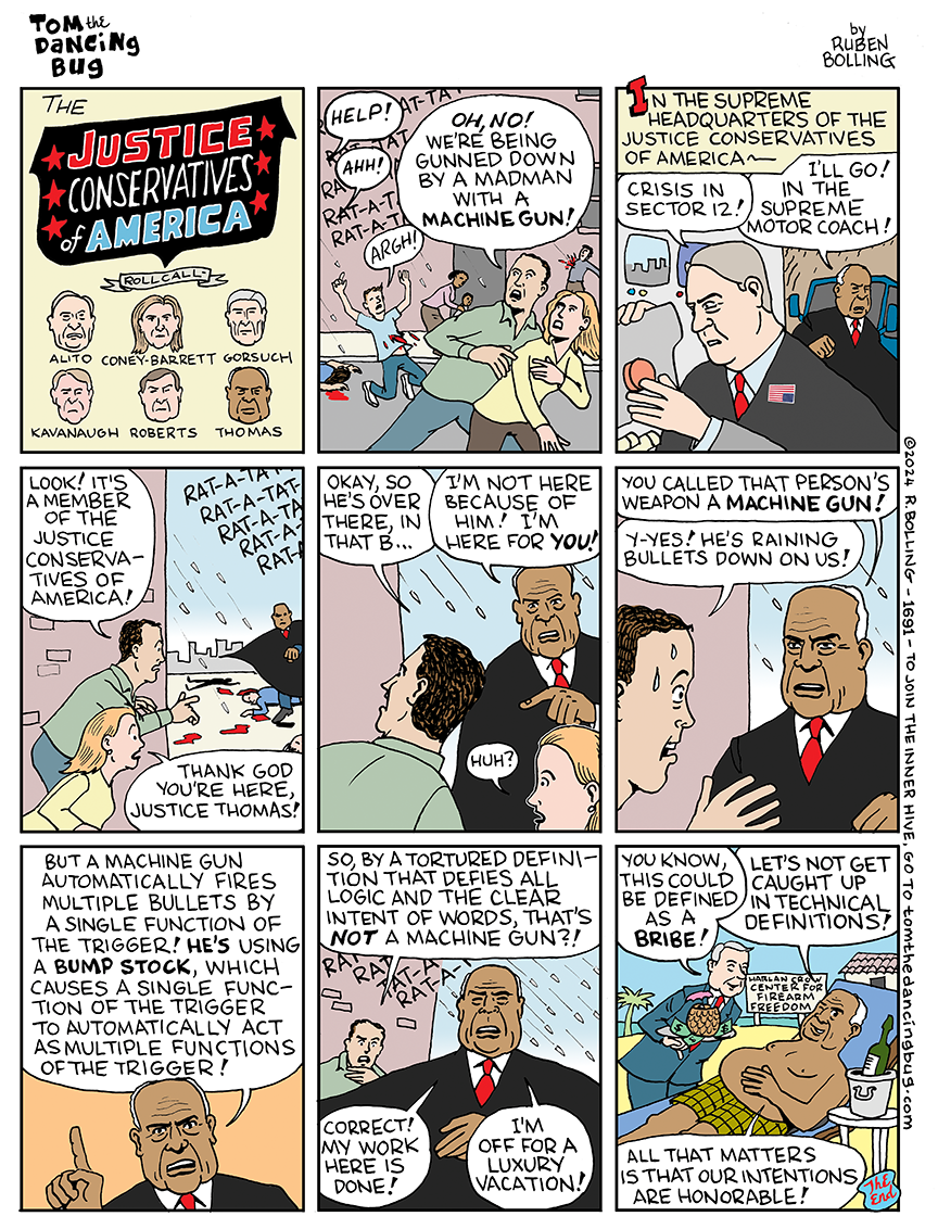 Tom the Dancing Bug, IN WHICH The Justice Conservatives of America rush to the rescue