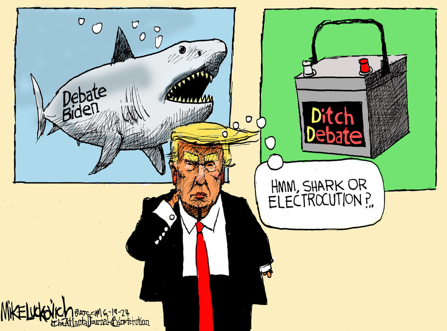 Cartoon: Shark or electrocution?