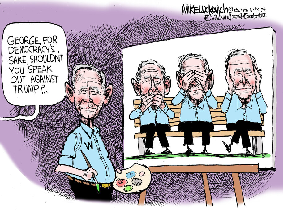 Cartoon: Bush's take on Trump