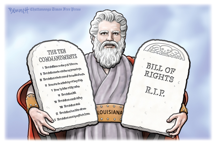 Cartoon: Here lies the Bill of Rights