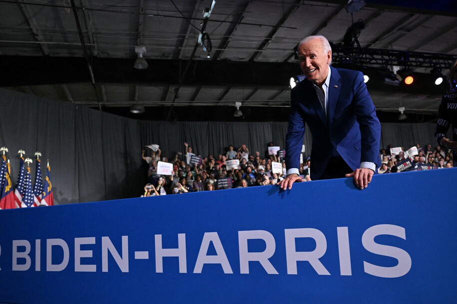 US President Joe Biden greets supporters at the end of a campaign event in Raleigh, North Carolina, on June 28, 2024. (Photo by Mandel NGAN / AFP) (Photo by MANDEL NGAN/AFP via Getty Images)