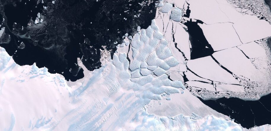 October 2021: iceberg at the terminus of the Astrolabe glacier, Terre Adélie coast of East Antarctica.