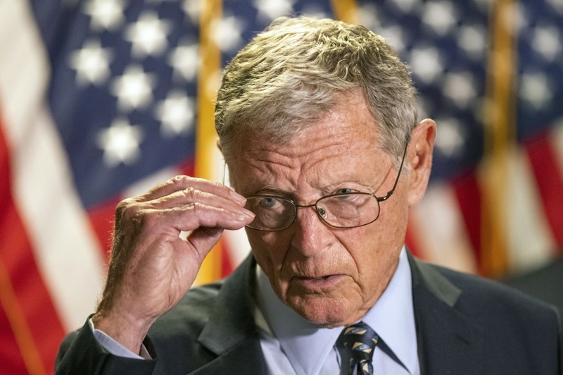 AP article lede photo: Former US Sen. Jim Inhofe, defense hawk who called human-caused climate change a ‘hoax,’ dies at 89