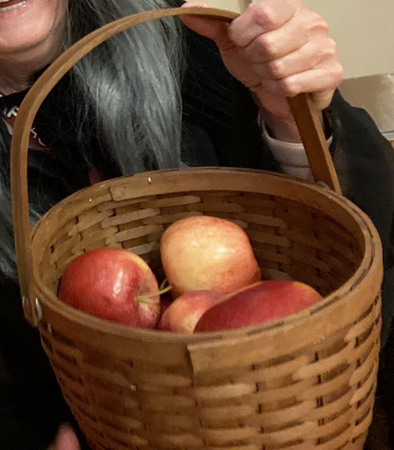 Handbasket full of apples