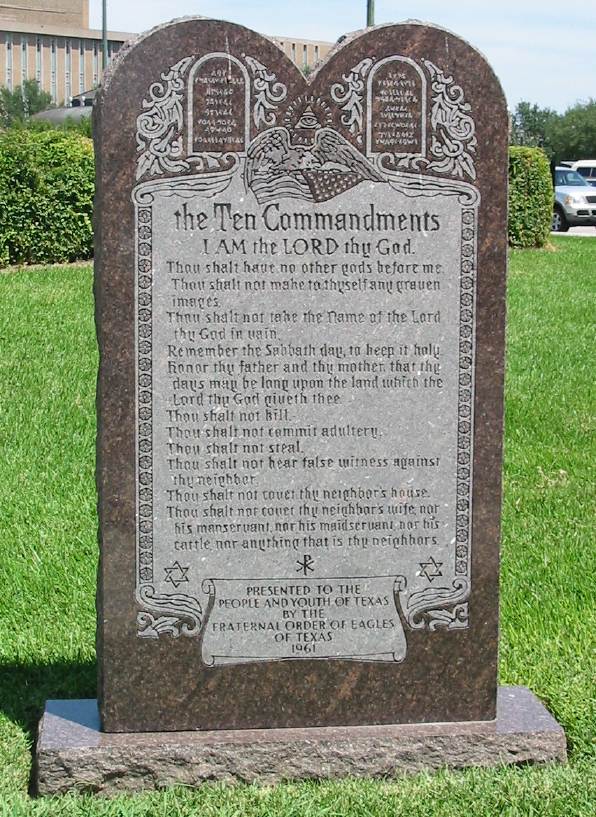 Ten Commandments Monument, Austin TX